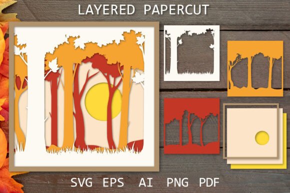3D SVG Shadow Boxes: Autumn Papercut Review