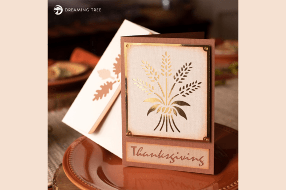 3D SVG Thanksgiving Card for Editorial Design