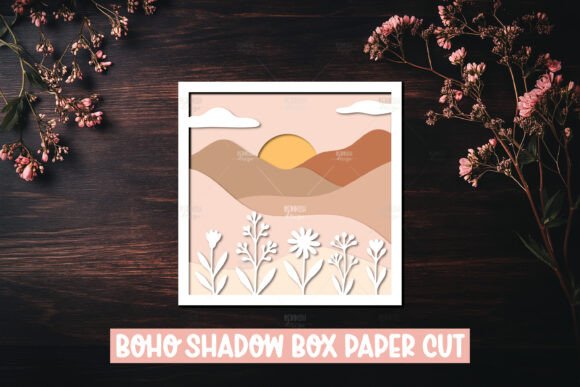 Boho Landscape Paper Cut Shadow Box Review