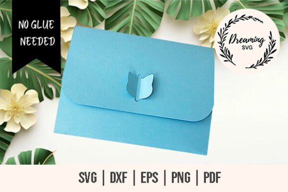 Cat Envelope 3D SVG for Kids Crafts
