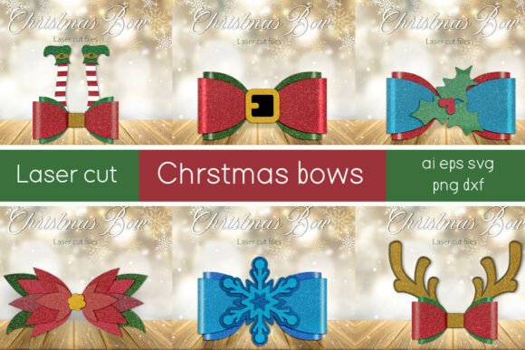 Christmas Decorative Bow Set Laser Cut Review