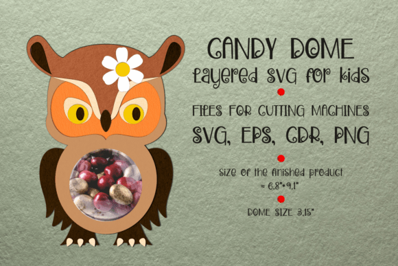 Eagle Owl Candy Dome Template: 3D SVG Shapes Review