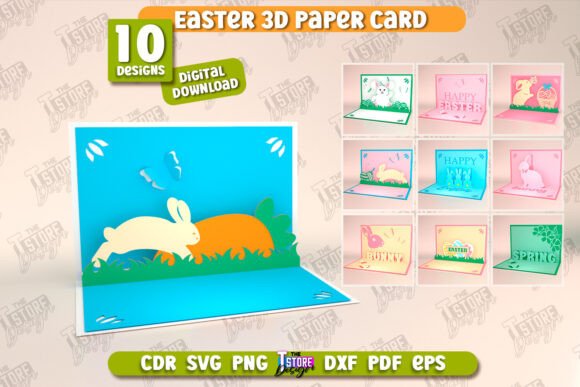 Easter 3D Pop Up Paper Cards Bundle CNC: SVG Shapes Review