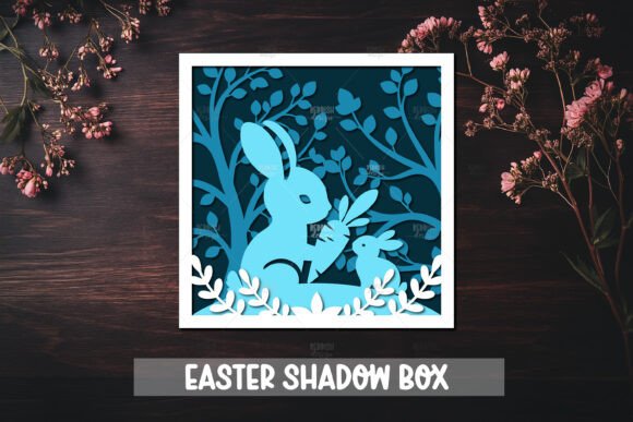 Easter Shadow Box Card Bunny SVG: 3D SVG Review