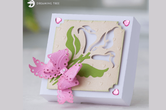 Elegant 3D SVG Calla Lily Gift Box Design