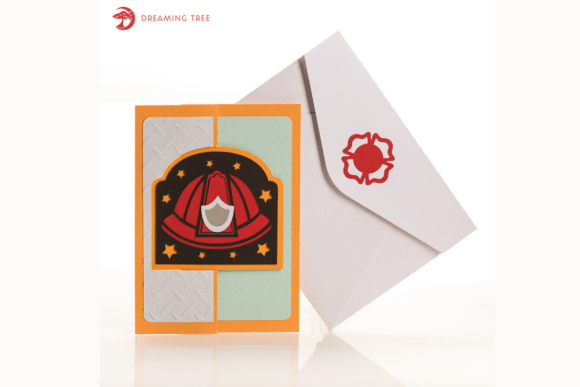 Fireman Flip Card SVG for 3D Greeting Cards