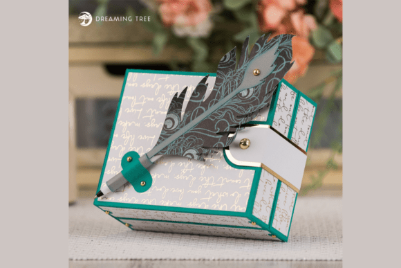 Hinged Card Box SVG: 3D SVG for Life Events