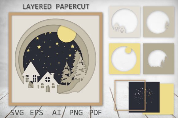 Layered Papercut 3D SVG for Shadow Boxes Review