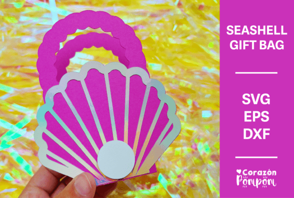Mermaid Seashell Gift Bag: 3D SVG for Summer Branding