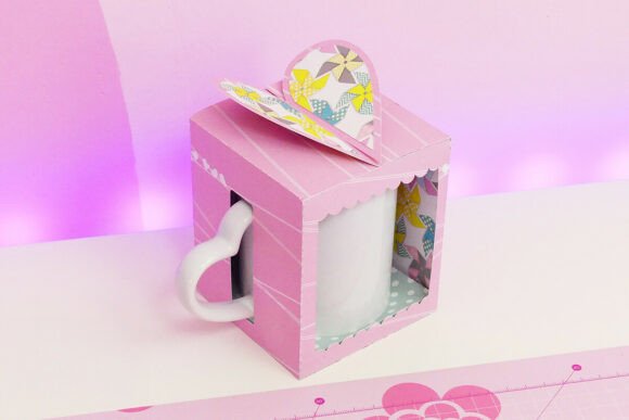 Mug Gift Box 3D SVG for Valentine's Day Sales