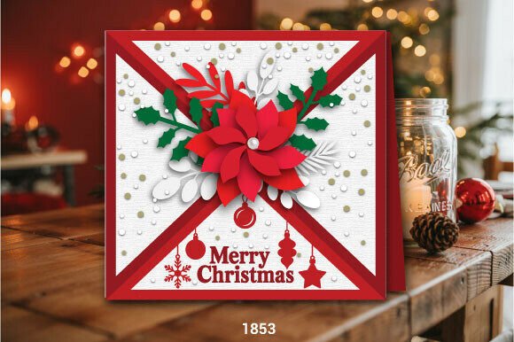 Multi Layer Christmas Gift Card 3D SVG Review