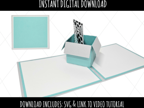 Pop Up Box Gift Card Box 3D SVG for Pop-Up Cards