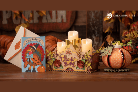 Turkey Time SVG Bundle: 3D SVG for Thanksgiving