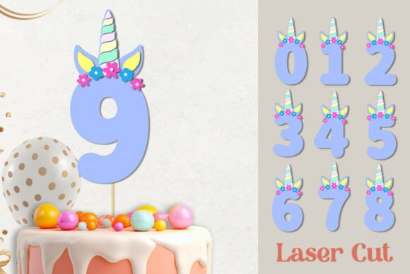Unicorn Birthday Numbers: A 3D Layered Design Review